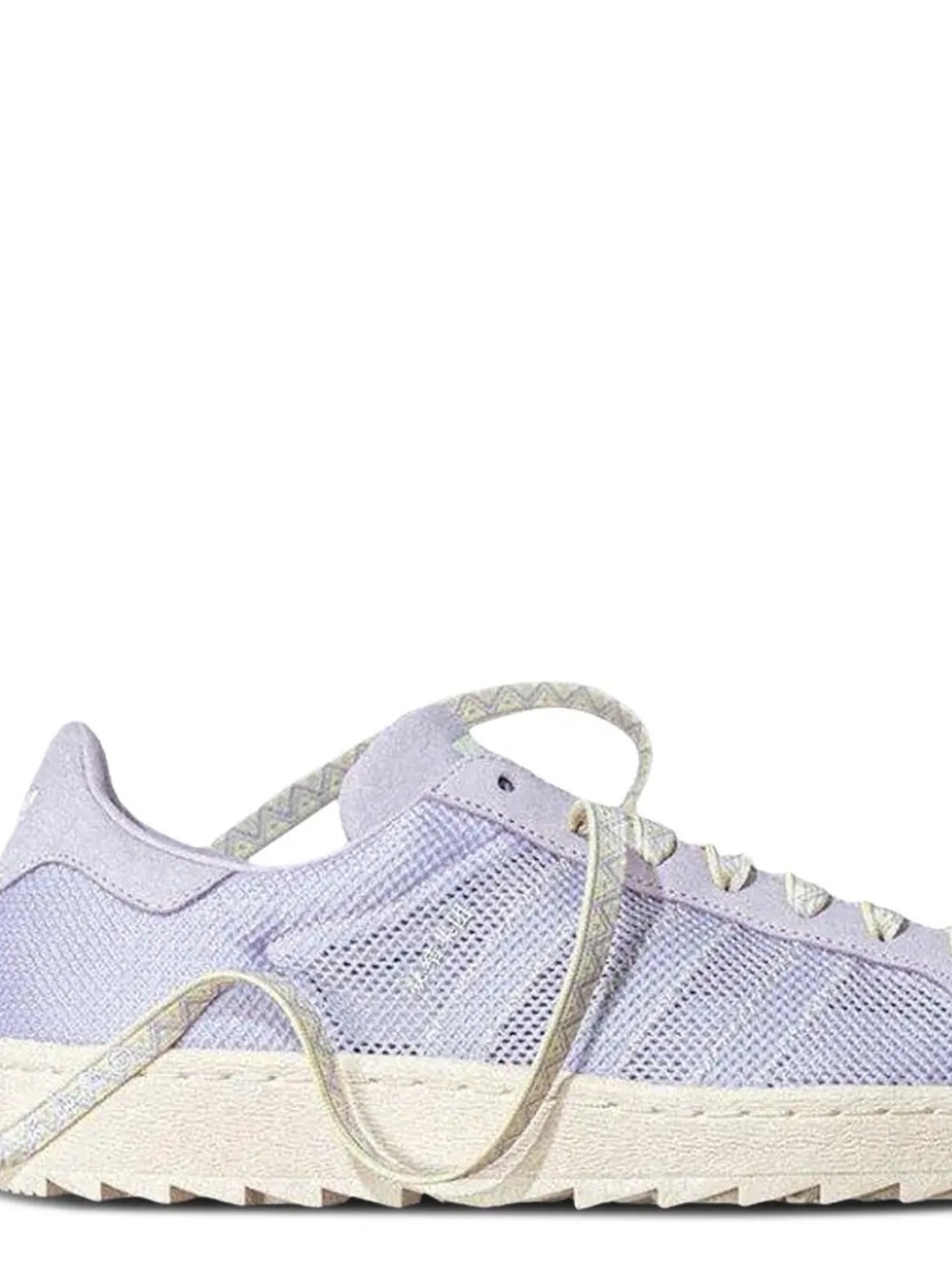 adidas Lavender Mesh Low-Top Sneaker with Cream Sole